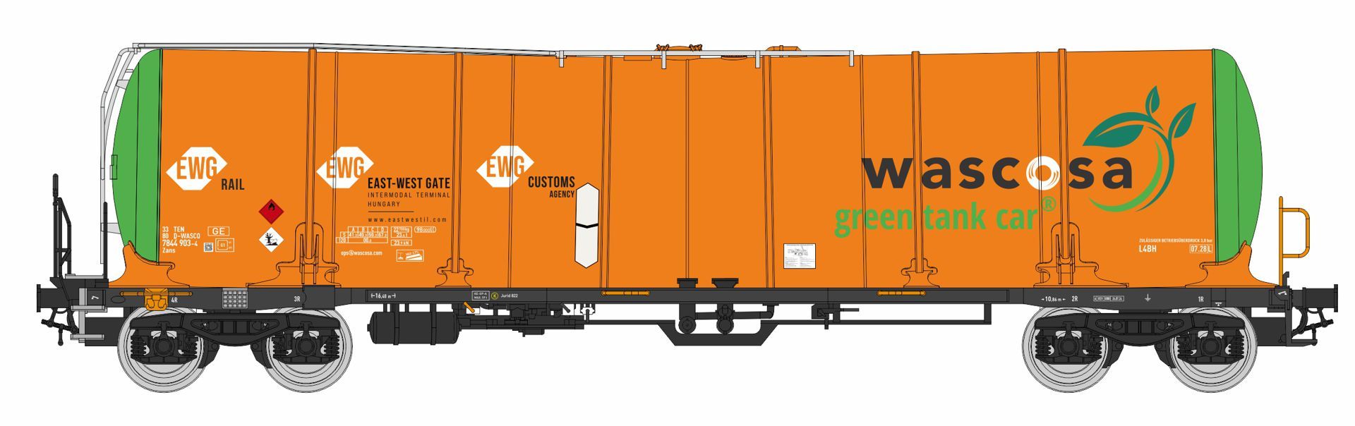 Igra Kesselwagen Zans Wascosa Ep Vi Green Tank Car Bn