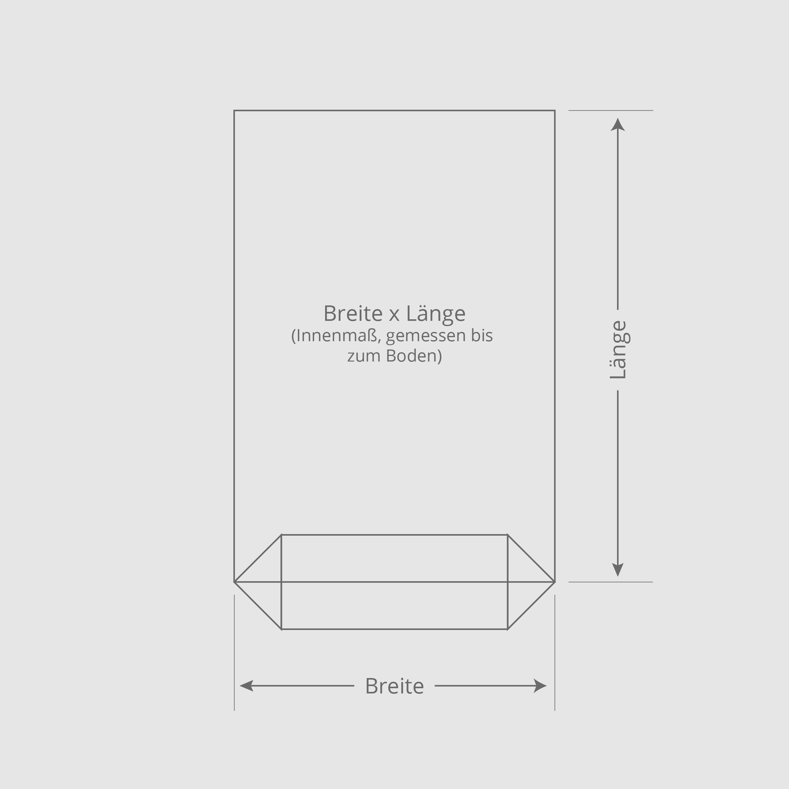 Skizzierung vom hochtransparenten reißfesten Kunststoffbeutel mit einer Öffnung an der kurzen Seite zum Befüllen, die Wandstärke vom Beutel ist 30 µ. Die Abmessung beträgt Breite 95 mm Höhe 190 mm. Skizzierung vom hochtransparenten reißfesten Kunststoffbeutel mit einer Öffnung an der kurzen Seite zum Befüllen, die Wandstärke vom Beutel ist 30 µ. Die Abmessung beträgt Breite 95 mm Höhe 190 mm.