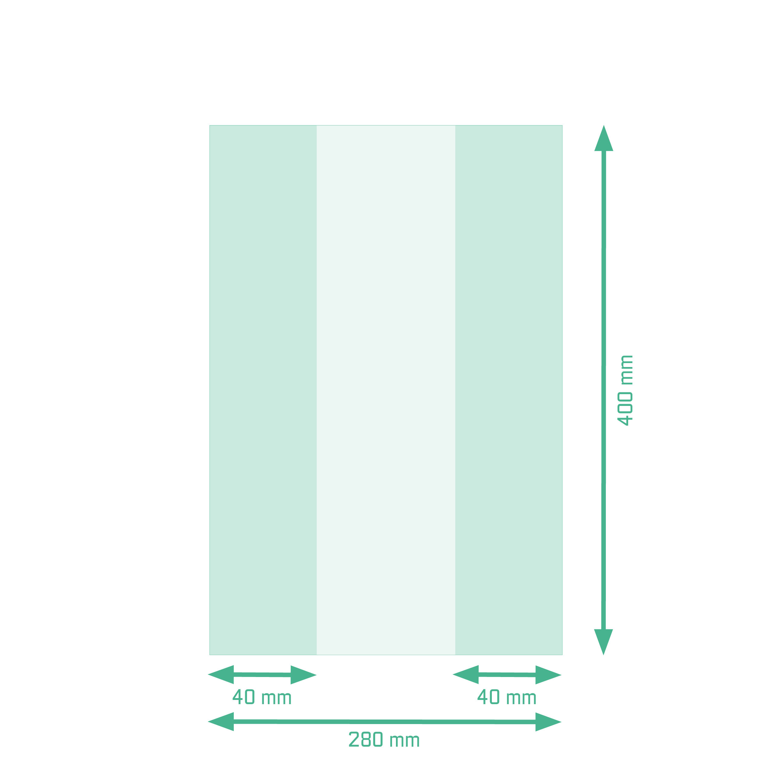 Skizzierung vom transparenten Kunststoffbeutel, mit Seitenfalte an den langen Seiten, ohne Lochung, neutral bedruckt. Die Seitenfalte ermöglichen eine Fläche am Boden und ein größeres Volumen. Skizzierung vom transparenten Kunststoffbeutel, mit Seitenfalte an den langen Seiten, ohne Lochung, neutral bedruckt. Die Seitenfalte ermöglichen eine Fläche am Boden und ein größeres Volumen.