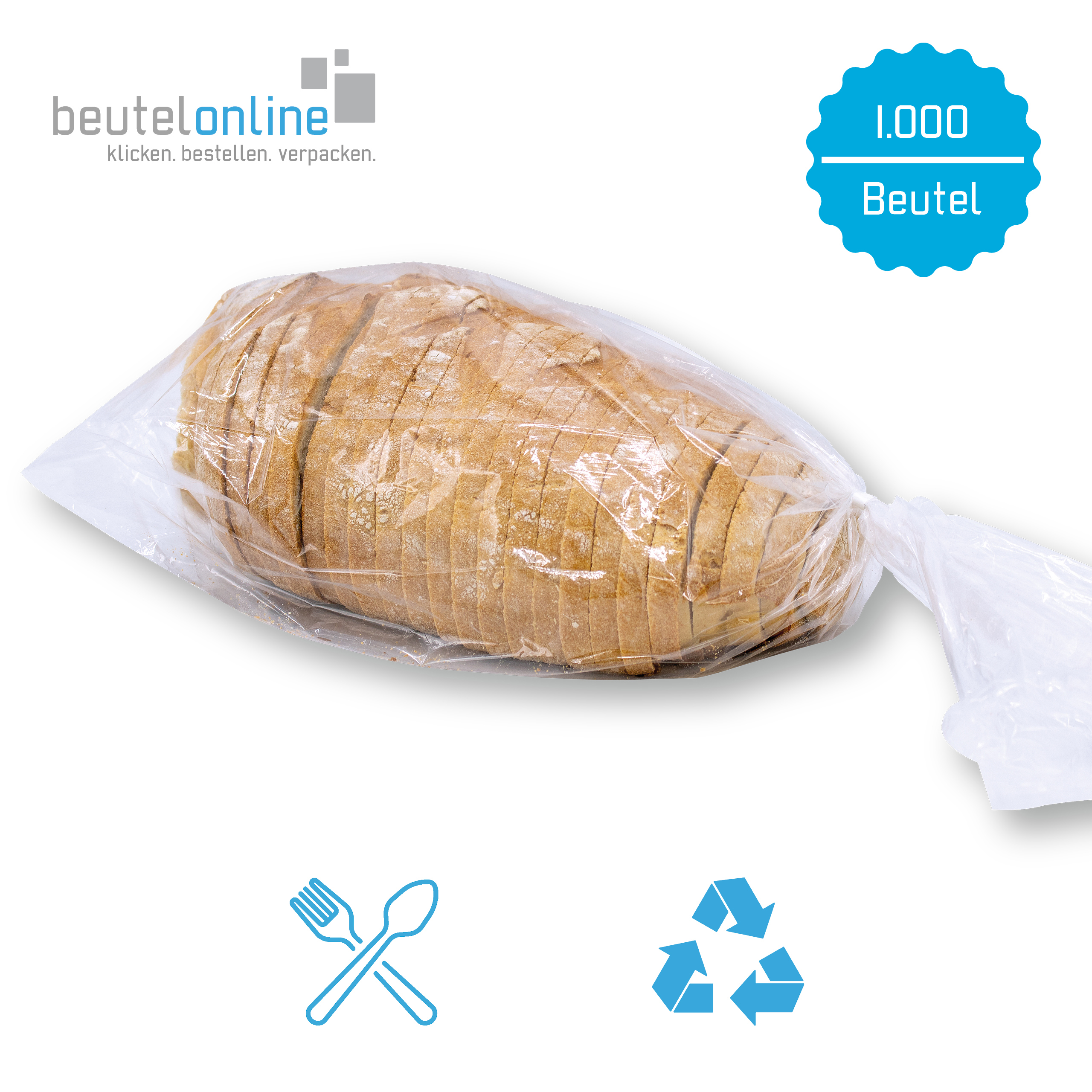 LDPE-Seitenfaltenbeutel ohne Lochung 200 + 100 x 580 mm, 14 µ