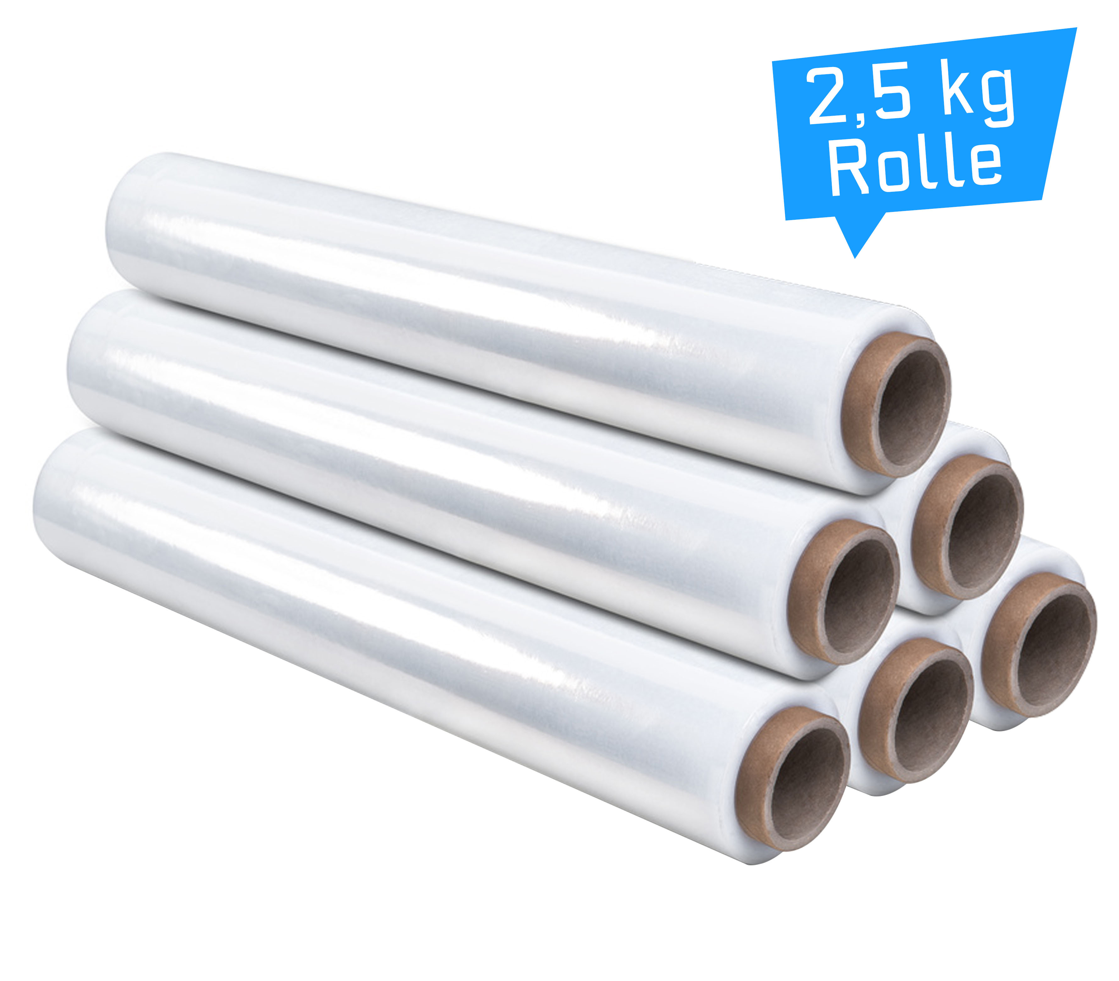 Stretchfolie 500 mm x 210 m, 23 µ, transparent, 2,5 kg Stretchfolie 500 mm x 210 m, 23 µ, transparent, 2,5 kg