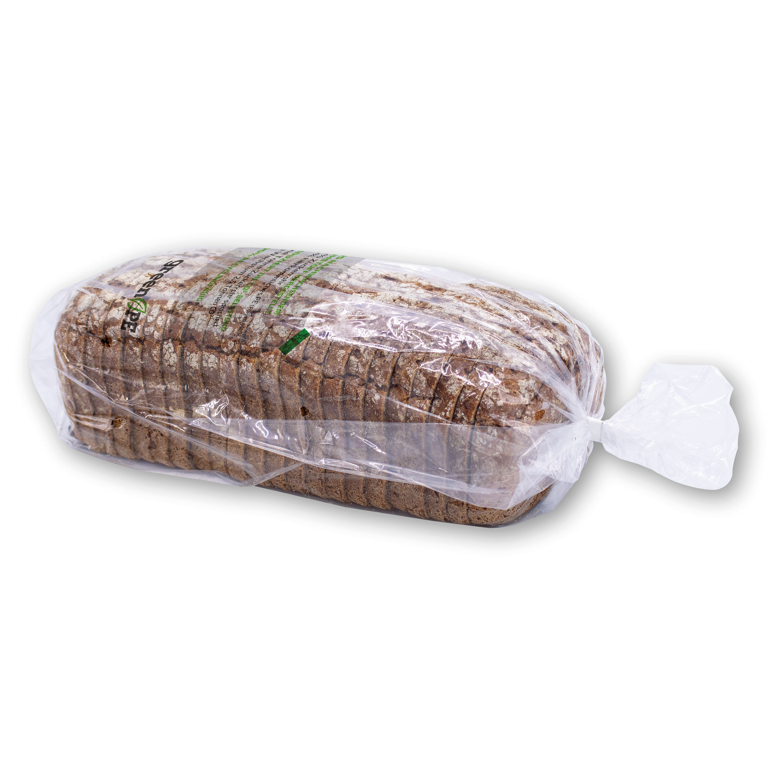 LDgreenPE-Seitenfaltenbeutel mit Lochung 150 + 100 x 550 mm, 14 µ, neutral bedruckt