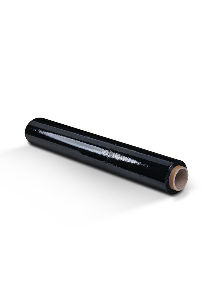 Stretchfolie 500 mm x 285 m, 23 µ, 3,3 kg, opac schwarz