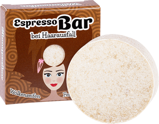 Wolkenseifen Festes Shampoo Espresso-Bar ohne Hintergrund