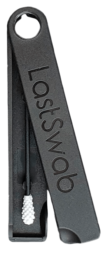 LastSwab - Wiederverwendbare Wattestäbchen Basic Schwarz ohne Hintergrund