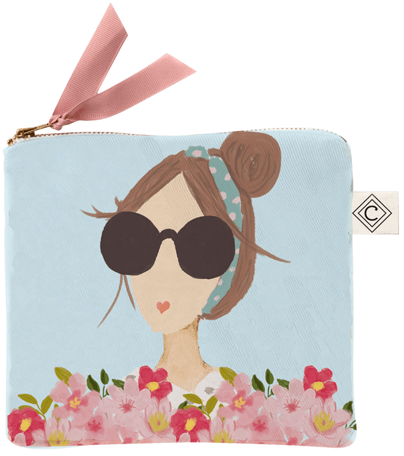 Kosmetiktasche Flowergirl Pouch von Nelly Castro ohne Hintergrund