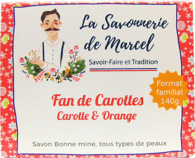 Savon de Marcel Bio Karotten-Orangen-Seife ohne Hintergrund