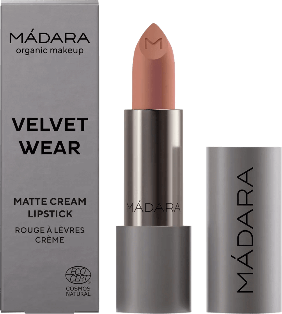 Madara Matt-Cremiger Lippenstift Velvet Wear Whisper ohne Hintergrund