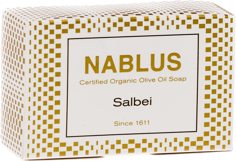 Nablus Olivenölseife Salbei in Veroackung
