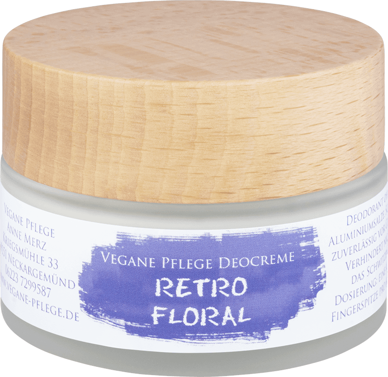 Vegane Pflege Deocreme Retro & Floral ohne Hintergrund