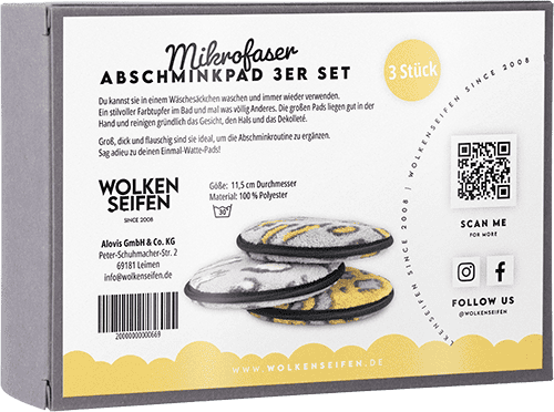 Mikrofaser-Abschminkpads Leo 3er Set