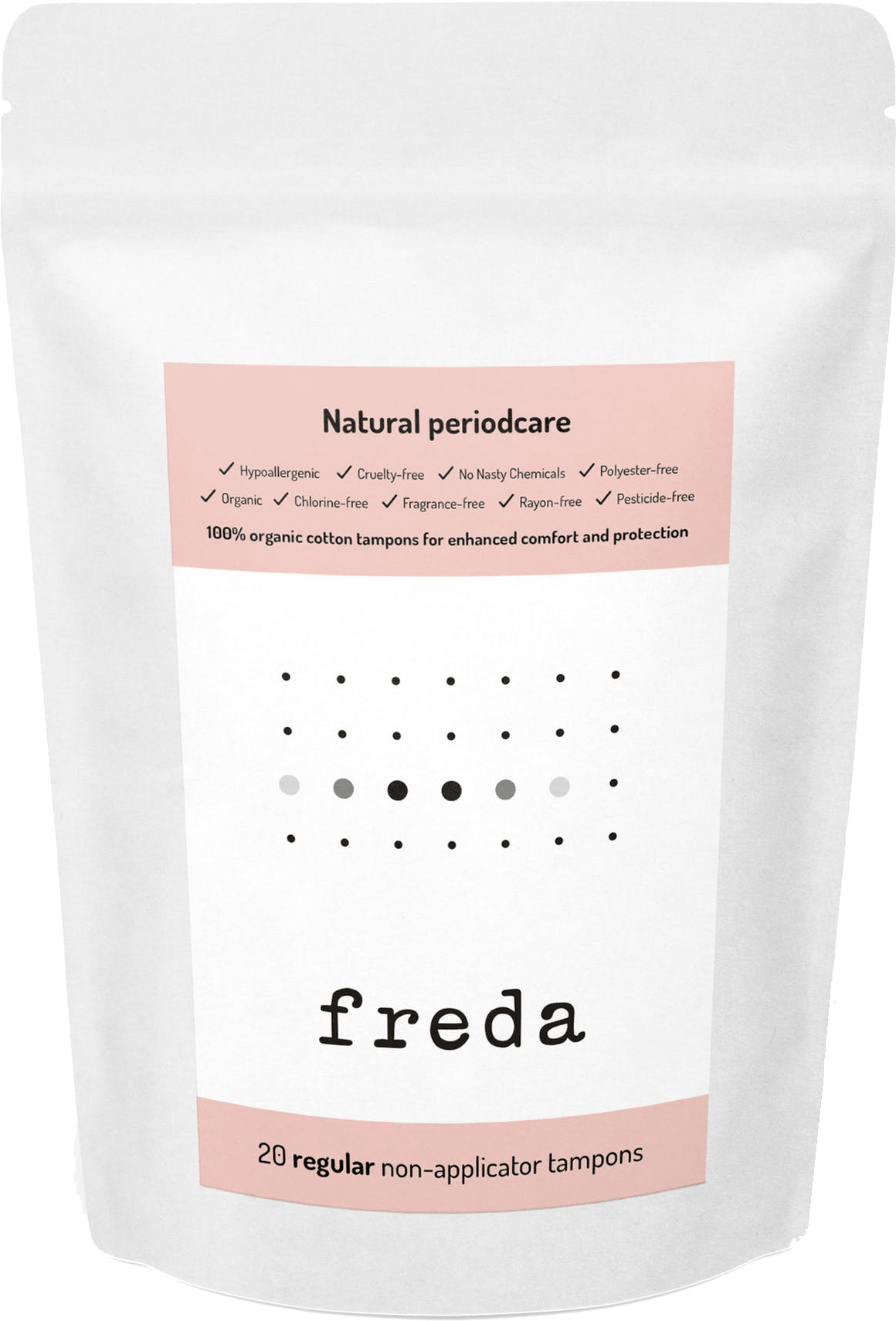 Freda Bio-Tampons (3 Größen) ohne Hintergrund
