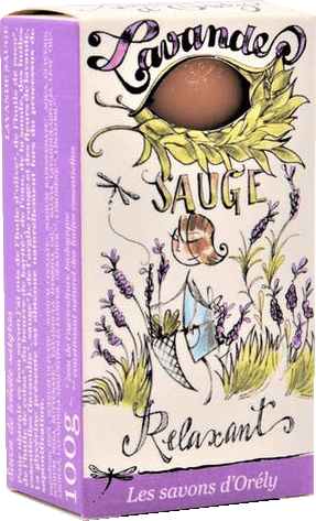 Les Savons d'Orély Bio-Lavendel-Salbei-Seife Les Savons d'Orély Bio-Lavendel-Salbei-Seife ohne Hintergrund