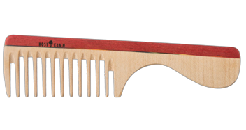 Frisierkamm aus Holz breit-mittel 19 cm ohne Hintergrund