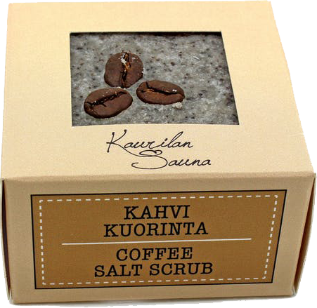 Finnisches Kaffee-Salz-Peeling - Sauna ohne Hintergrund