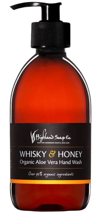 Highland Soaps Bio-Flüssigseife Whisky Honey ohne Hintergrund