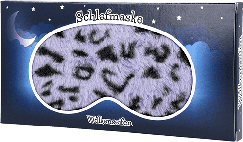 Kuschel-Schlafmaske aus Plüsch Leo purple