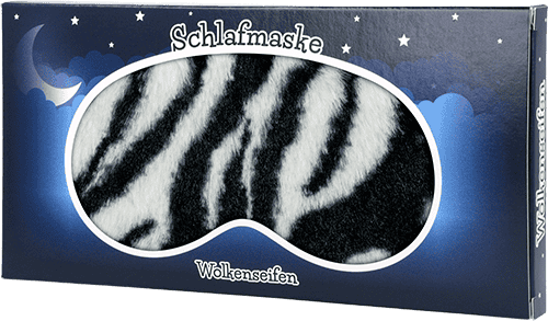 Kuschel-Schlafmaske aus Plüsch Zebra