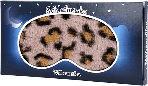 Kuschel-Schlafmaske aus Plüsch Leo rosa