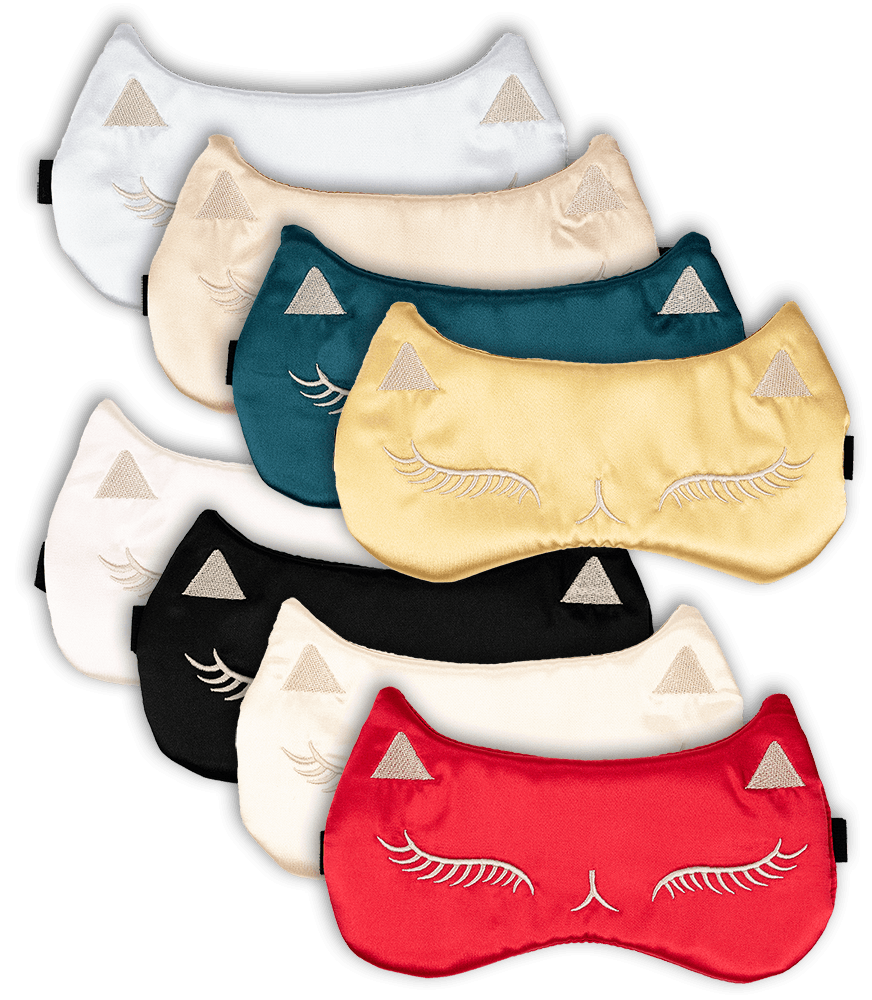 Katzen-Schlafmaske (8 Farben) ohne Hintergrund