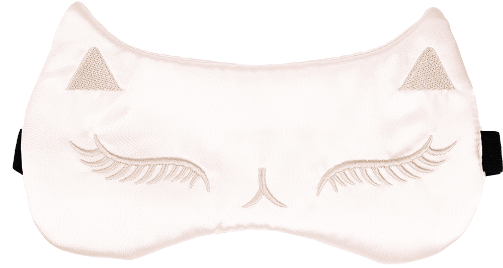 Katzen-Schlafmaske Rosa ohne Hintergrund
