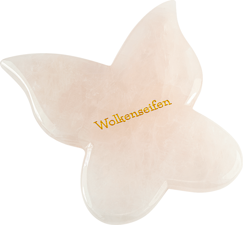 Schmetterlings-Gua Sha Rosenquarz