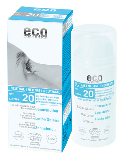 Eco Sonnenlotion LSF 20 neutral ohne Hintergrund