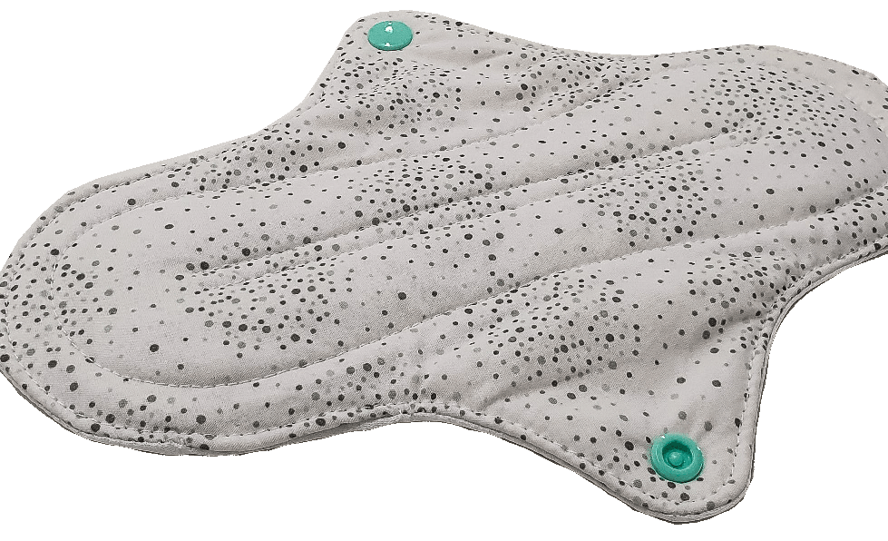 WASH Waschbare Binde normal Weiß-Dots ohne Hintergrund