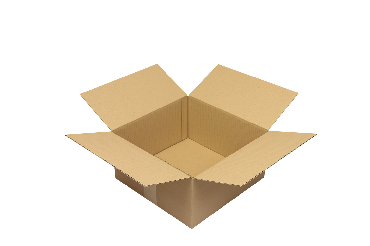 Wellpapp-Faltkarton 1-wellig, braun, Qual. 1.2 | 300 x 300 x 150 mm (L x B x H) Innenmaß | VE = 25 Stk.