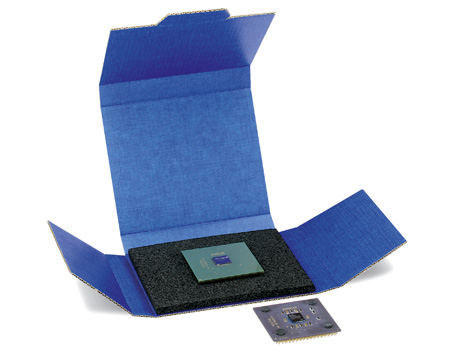 Wellpapp-Chipbox mit Steckschaum, blau, abschirmend | 100 x 60 x 15 mm (L x B x H) Innenmaß | VE = 50 Stk.