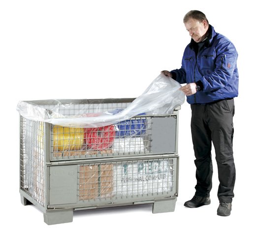 LDPE-Seitenfaltensack, transparent, 60 µ | 700 + 550 x 1500 mm (B + Seitenfalte x L) | VE = 100 Stk.