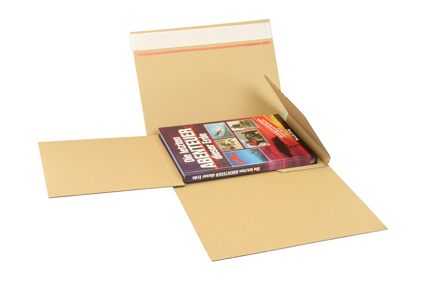 Buchverpackung Drehfix mit SK-Verschluss, braun, Qual. 1.20, DIN A4 | 315 x 230 x 10–100 mm (L x B x H) Innenmaß | VE = 50 Stk.