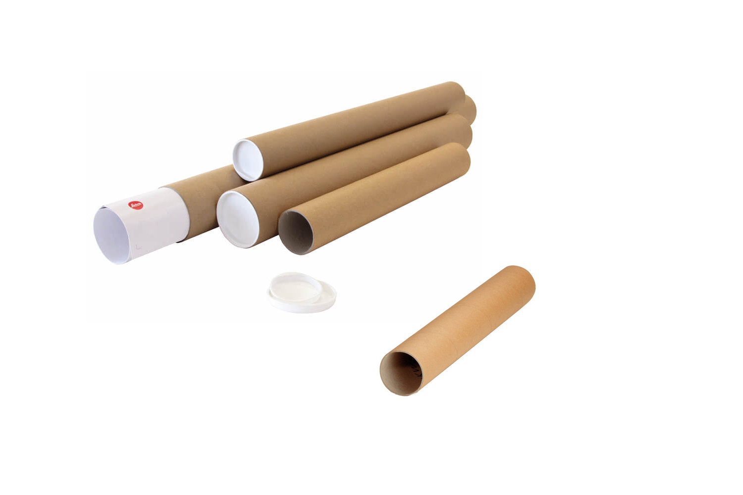 Versandrohr, braun, Wandstärke 2 mm, DIN A2 | 60 x 430 mm (Ø x L) | VE = 20 Stk.