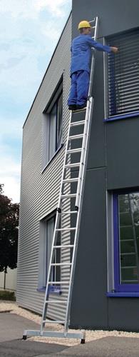 Schiebeleiter Alu.Sprossen 2x18 Arbeits-H.b.ca.10300mm m.Traverse MUNK || VE = 1 ST