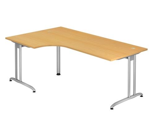 Schreibtisch Pro-B H720xB2000xT1200mm Buchedekor Winkelf.R/L Kufe || VE = 1 ST