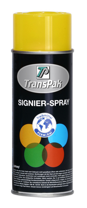 Signierspray, gelb | 400 ml Inhalt | VE = 2 Stk.