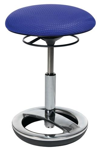 Hocker m.Standfußring Polster blau Sitz-H.440-570mm TOPSTAR || VE = 1 ST