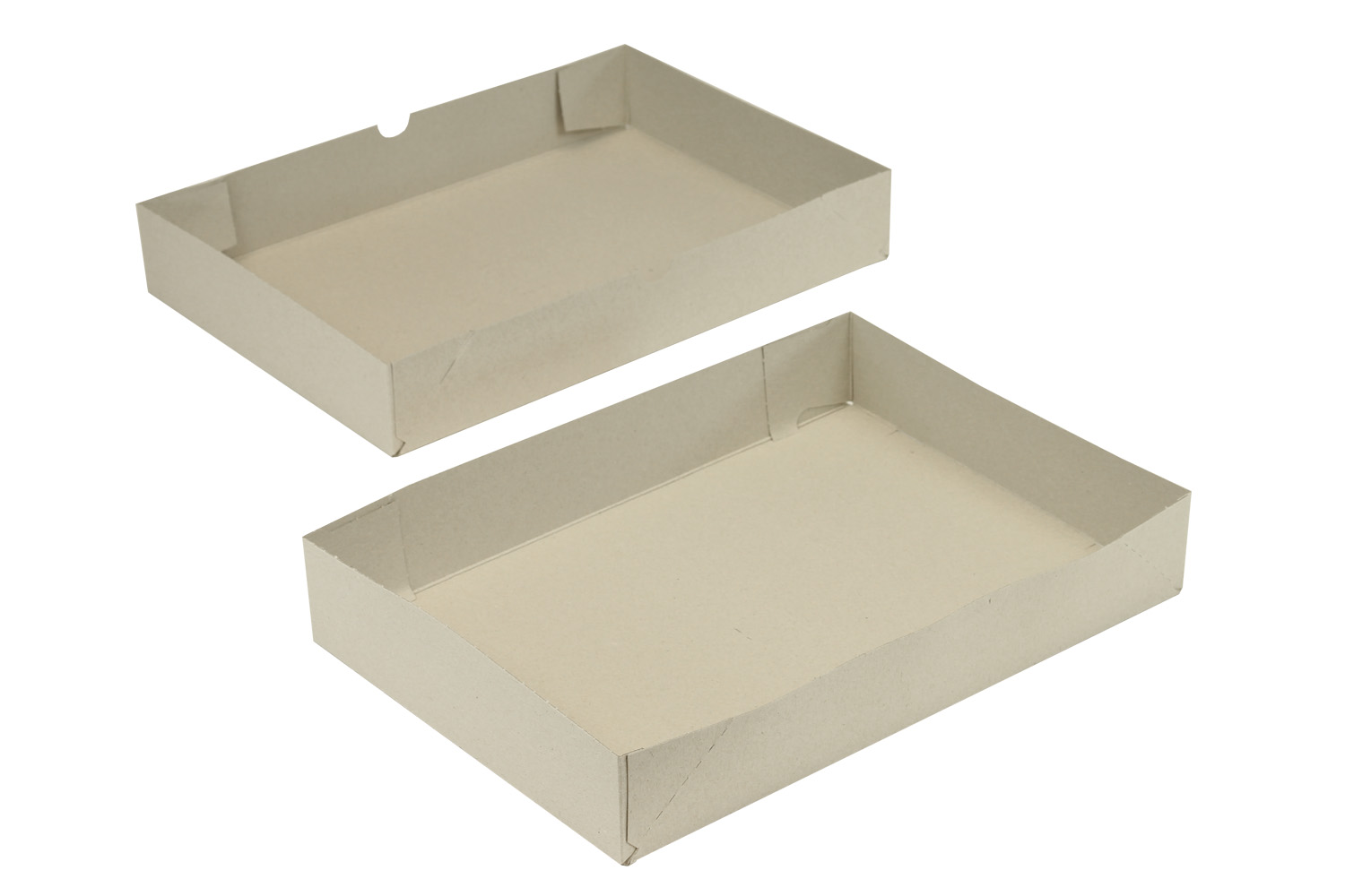 Aufrichteschachtel aus Graukarton, 2-teilig, 400 g/m², DIN A4 | 305 x 215 x 50 mm (L x B x H) Innenmaß | VE = 25 Stk.