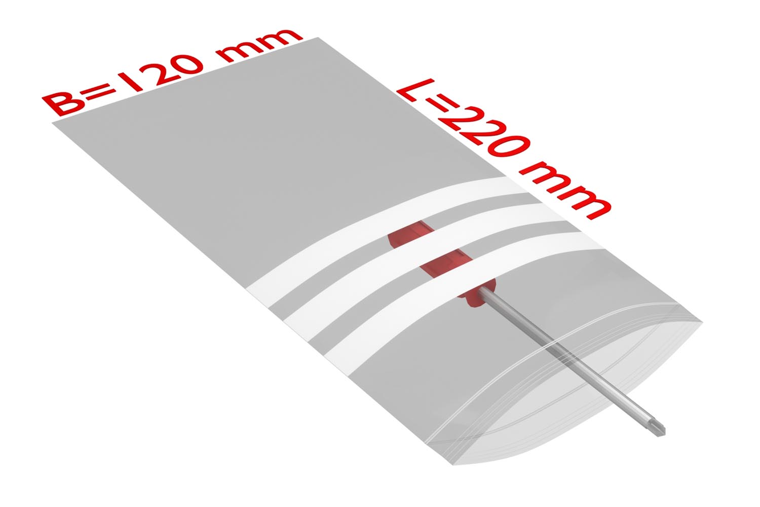 PE-Druckverschlussbeutel mit Beschriftungsfeld, transparent, 90 µ | 160 x 220 mm (Offene Seite x L) | VE = 1000 Stk.