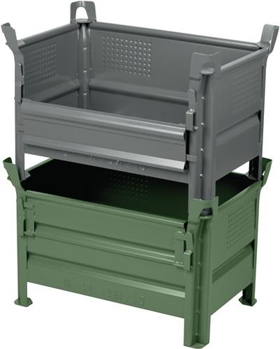 Leichtbaubehälter L1200xB1000xH600mm Stahlbl.verz.Trgf.2000kg || VE = 1 ST