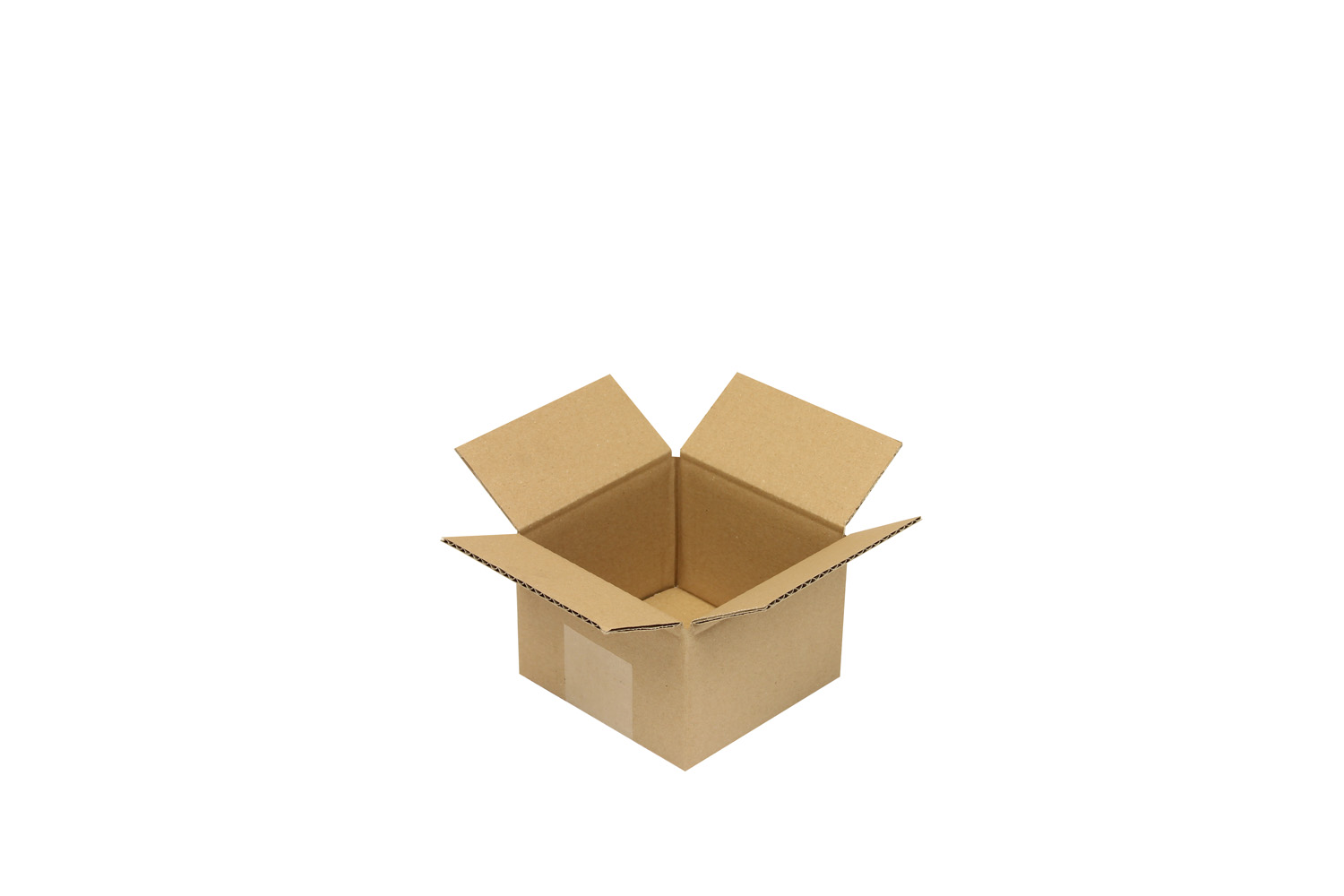Wellpapp-Faltkarton 1-wellig, flach, braun, Qual. 1.10 | 120 x 120 x 80 mm (L x B x H) Innenmaß | VE = 50 Stk.