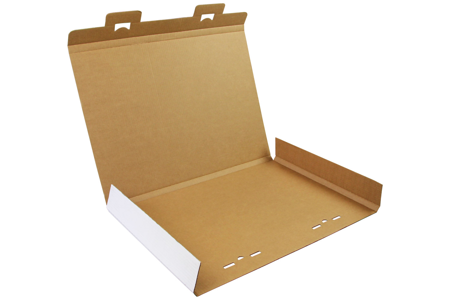 Kalenderverpackung, Qual. 1.30, weiß, DIN A2 | 605 x 427 x 15 mm (L x B x H) Innenmaß | VE = 25 Stk.