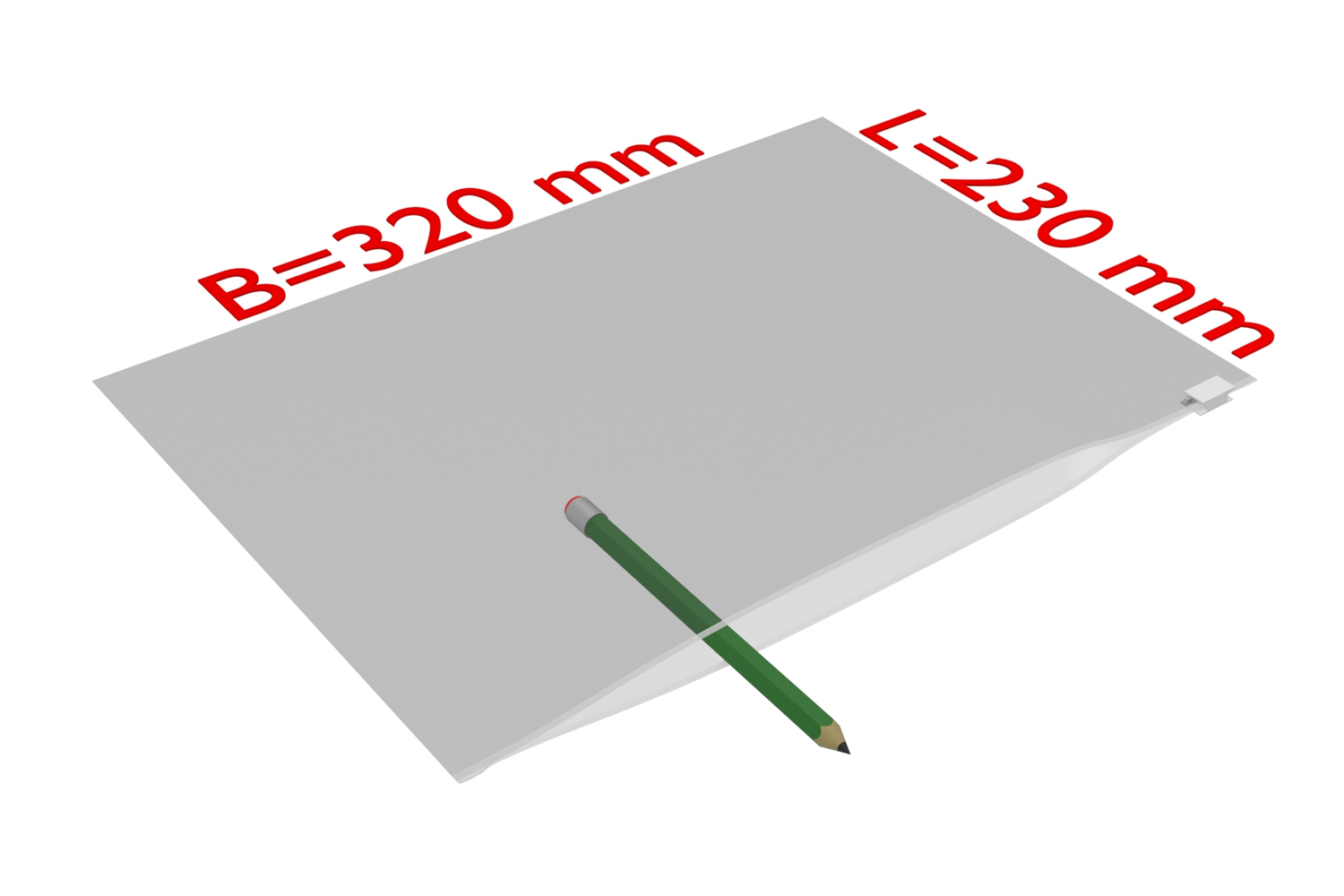 PE-Gleitverschlussbeutel, transparent, 75 µ | 320 x 230 mm (Offene Seite x L) | VE = 1000 Stk.