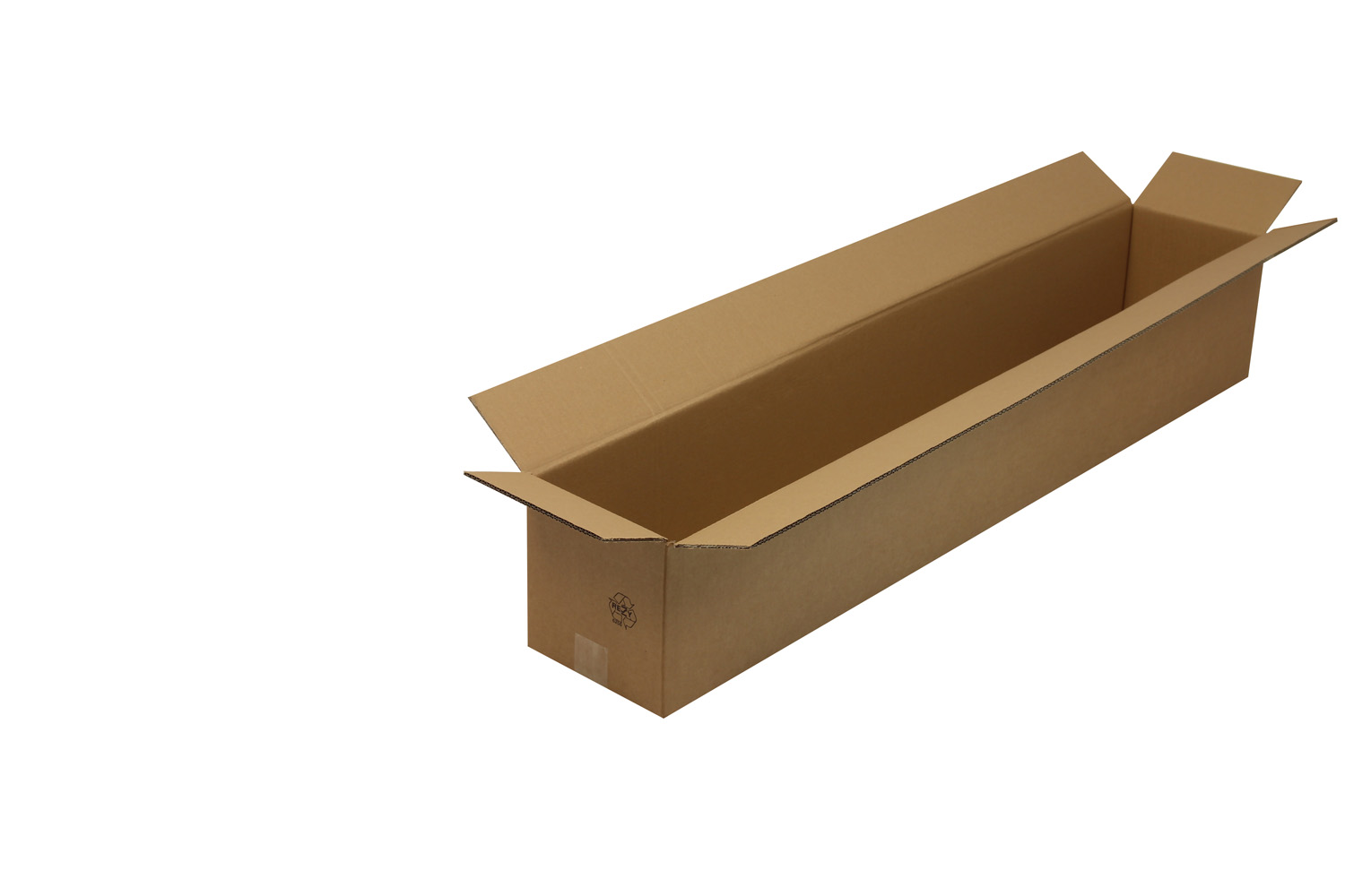 Wellpapp-Faltkarton lang 2-wellig, braun, Qual. 2.30, DIN B0 | 1200 x 200 x 200 mm (L x B x H) Innenmaß | VE = 10 Stk.