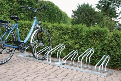 Fahrradbügelparker 1-s.90Grad verz.Anz.Radstände 4 z.Schr.zerlegt || VE = 1 ST