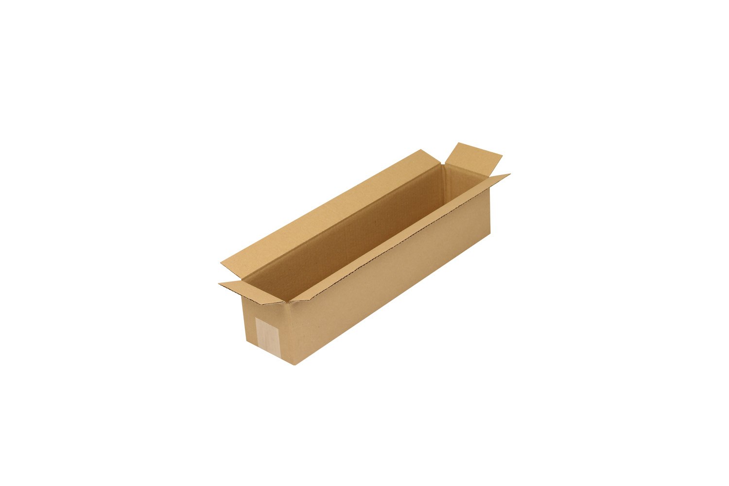 Wellpapp-Faltkarton 1-wellig, braun, Qual. 1.20 | 500 x 100 x 100 mm (L x B x H) Innenmaß | VE = 25 Stk.