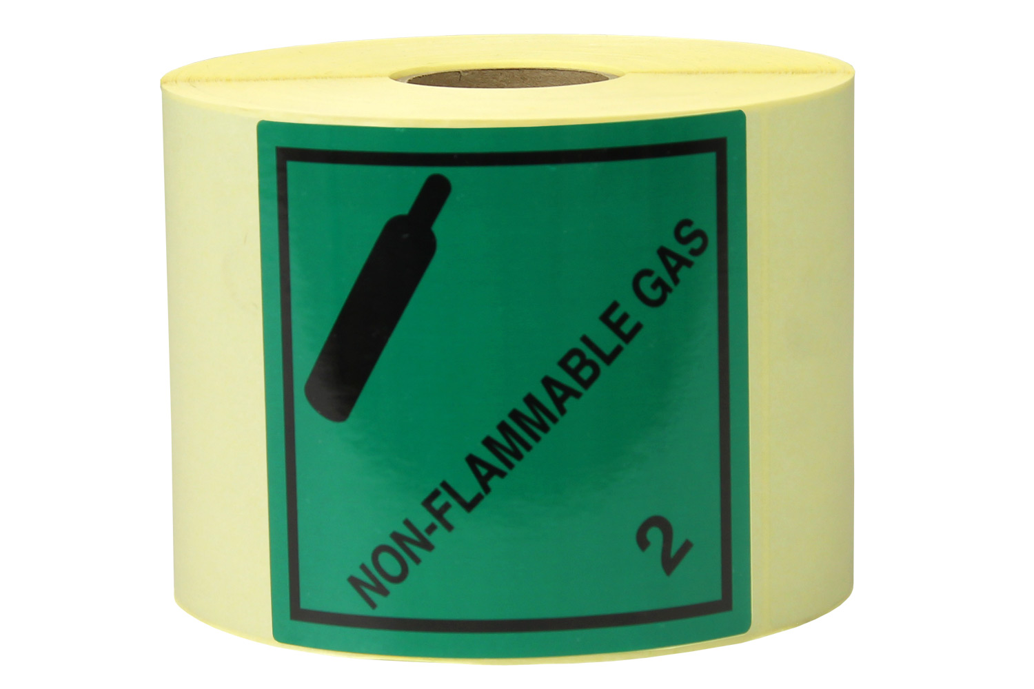 Gefahrgut-Etiketten aus Papier, "Non Flammable Gas", Kl. 2.2 | 100 x 100 mm (L x B) | 