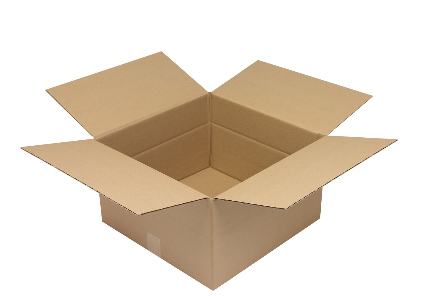 Wellpapp-Faltkarton 1-wellig, braun, Qual. 1.30 | 420 x 420 x 250 mm (L x B x H) Innenmaß | VE = 25 Stk.