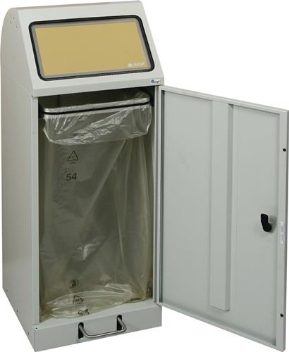 Wertstoffsammler 70l H1000xB400xT380mm lichtgrau Müllsackhalter,Trethebel STUMPF || VE = 1 ST
