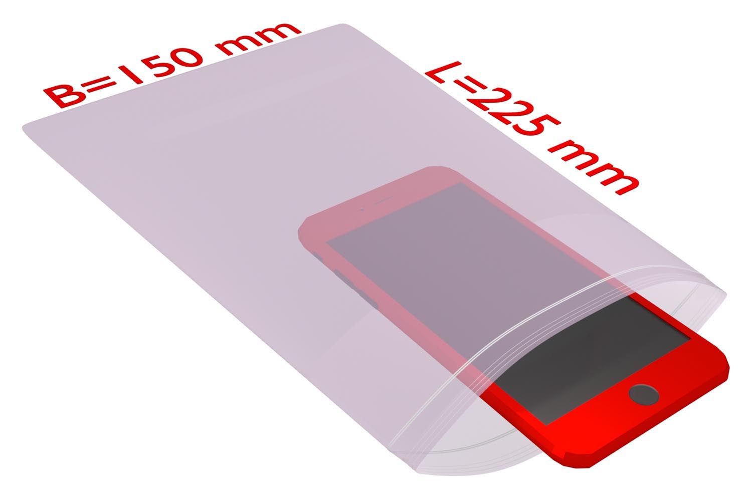 PE-Flachbeutel, antistatisch, mit Druckverschluss, 100 µ | 150 x 225 mm (Offene Seite x L) | VE = 100 Stk.